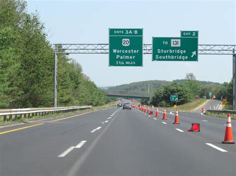 Massachusetts Interstate 84 Eastbound Cross Country Roads