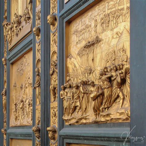 The Gates Of Paradise Florence Baptistery Bronze Dominant