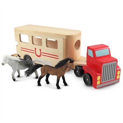 Melissa And Doug Classic Toy Wooden Horse Carrier Play Set 1 Unit