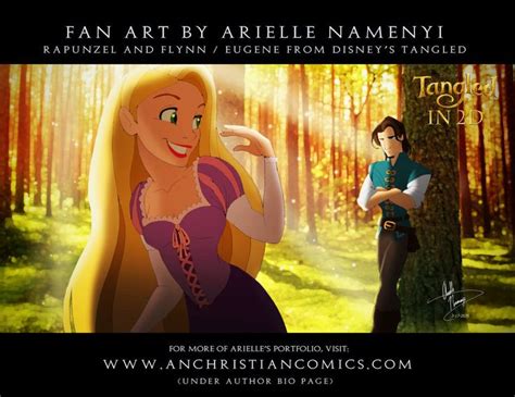 Tangled In 2d Rapunzel And Flynn By An