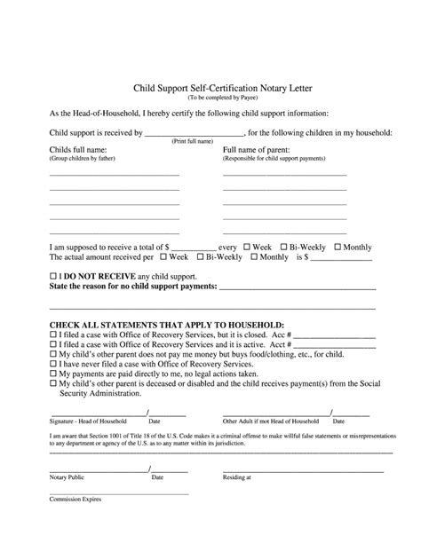 Notarized Letter For Child Support Fill Out And Sign Online Dochub