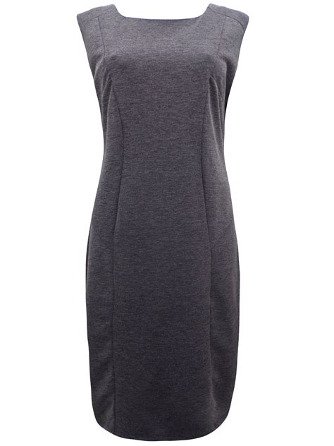 Beales Beales Grey Sleeveless Panelled Shift Dress Size 12 To 18