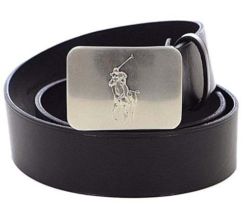 Polo Ralph Lauren Mens Black Leather Belt Big Pony Buckle 40 Eur 100