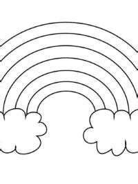 Regenboog tekening voor kinderen printen online. Kleurplaat Eenhoorn Op Regenboog