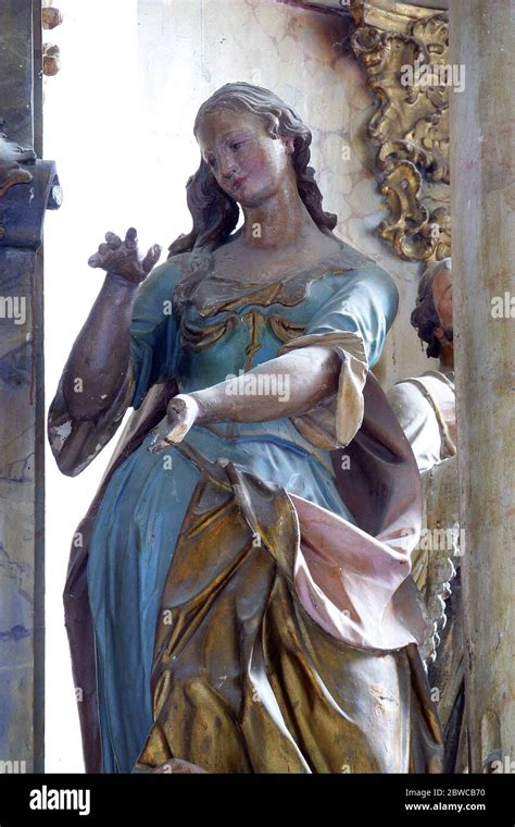 Heilige Maria Magdalena Statue Auf Dem Hochaltar In Der Kapelle Der