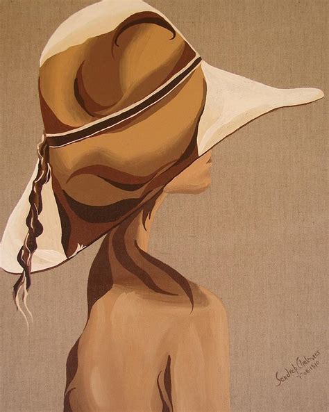 The Woman With The Hat Painting By Sandrah Chalmers Pixels