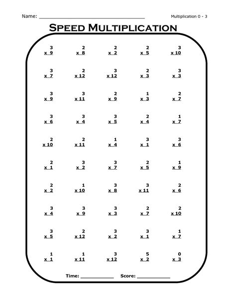 Free Times Table Worksheets Activity Shelter