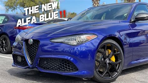First Look New Anodized Blue Metallic On 2020 Alfa Romeo Giulia Youtube
