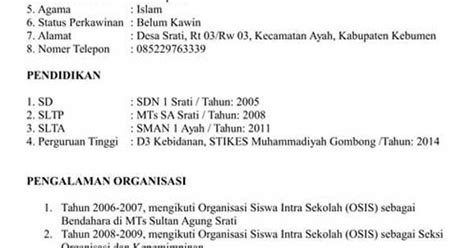 Contoh Cv Bidan / Contoh Cv Bidan  Gawe CV  Contoh cv lamaran kerja