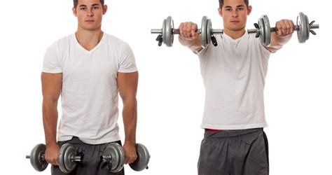 How To Perform A Dumbbell Front Raise Barbell Front Raise