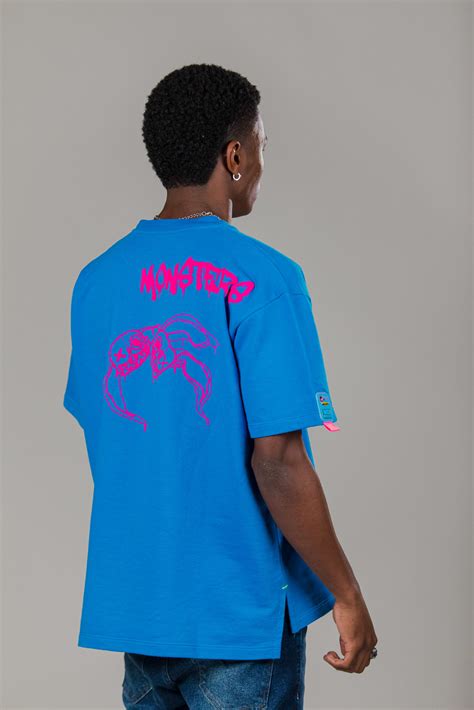 Camiseta Oversized Azul Monsters Collection Wick