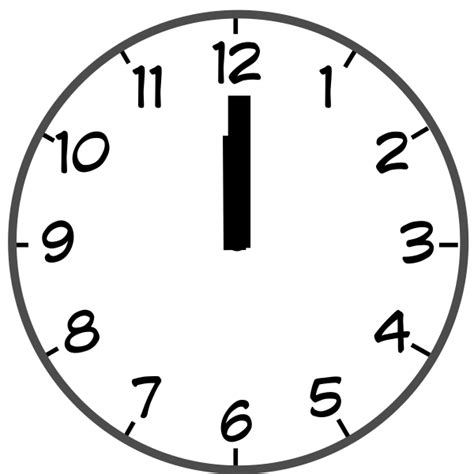 Noon Clock Time Clip Art At Vector Clip Art Online Royalty