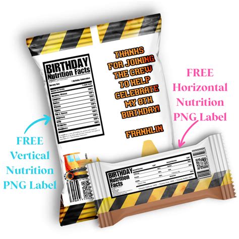 Happy Birthday Nutrition Facts Label Png Images And Photos Finder