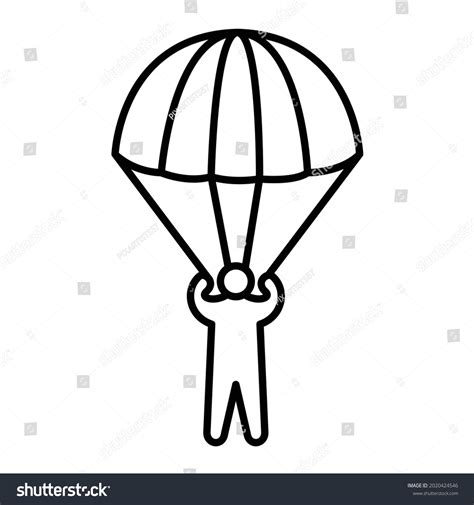 Vector Parachute Outline Icon Design Stock Vector Royalty Free