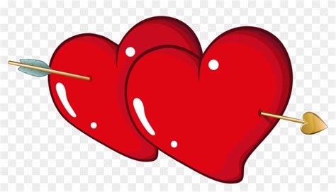 Valentine Hearts With Arrow Png Clipart Picture Heart With Arrow Png