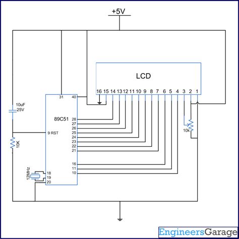 How To Interface 16x2 Lcd With 8051 Microcontroller At89c51 Part 645