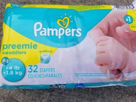 Micro Preemie Pampers 4lb Xs Diapers 32 Ct Baby Newborn