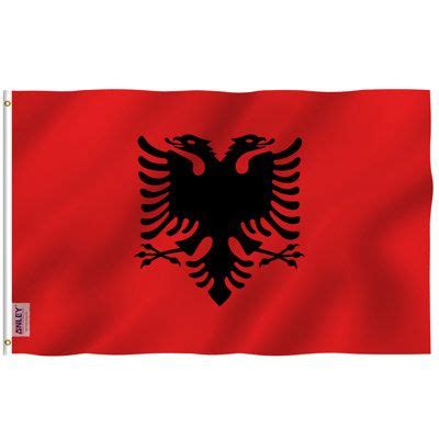 Anley Fly Breeze Albania Sided Polyester X House Flag