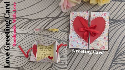 How To Make Love Greeting Card Love Card Making Tutorial Paper Craft