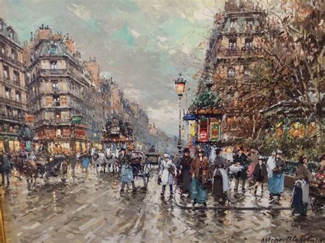 Antoine Blanchard Impressionist Paris Street Scene At 1stdibs