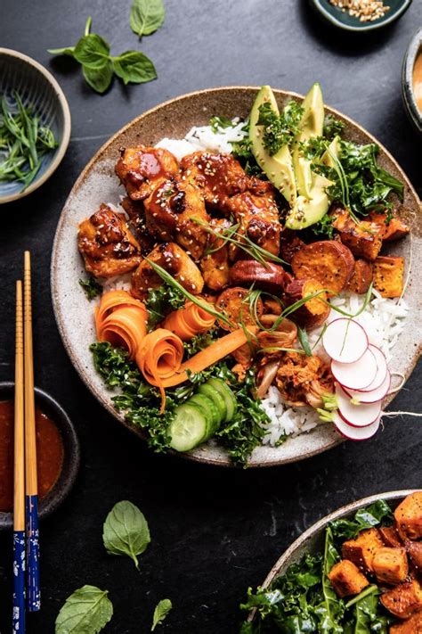 Refrigerate for at least 1 hour before serving for best flavor. Sheet Pan Korean Chicken Bowl with Sweet Potatoes and Yum ...