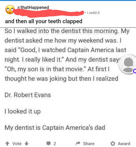 Fun Fact Chris Evanss Dad Is A Dentist He Even Still Practices