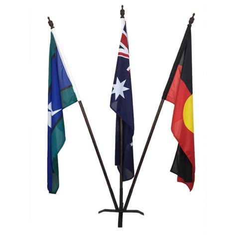 australian aboriginal tsi flag set 1370 x 685mm sleeve with metal ba