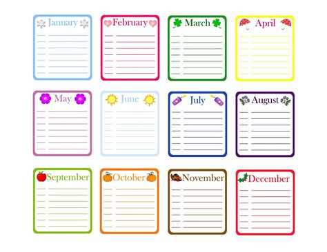 Scrap N Teach Free Classroom Printables Birthday Calendar Free