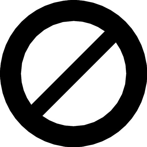 Circle With A Slash Prohibition Symbol Vector Svg Icon Svg Repo