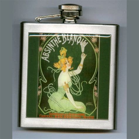 Absinthe Green Fairy Liquor Hip Flask Stainelss Steel 6 Ounce Etsy