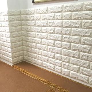 Motif wallpaper dinding ini seringkali berwarna warni dan berukuran besar. Wallpaper Tembok Dinding 3D Model Batu Bata Putih/Walpaper ...