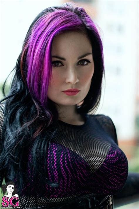 Purple And Black Hair Gothic Hairstyles Dark Purple Hair Purple Hair