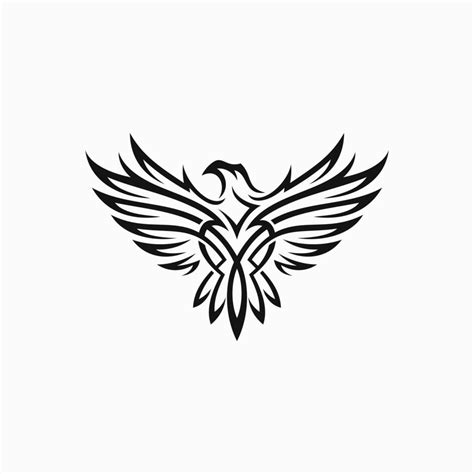 Tribal Eagle Tattoo Vector Illustration Eagle Stock Vector 7923351