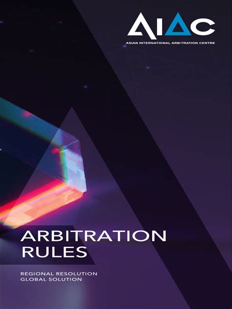 Aiac Arbitration Rules 2021 Pdf