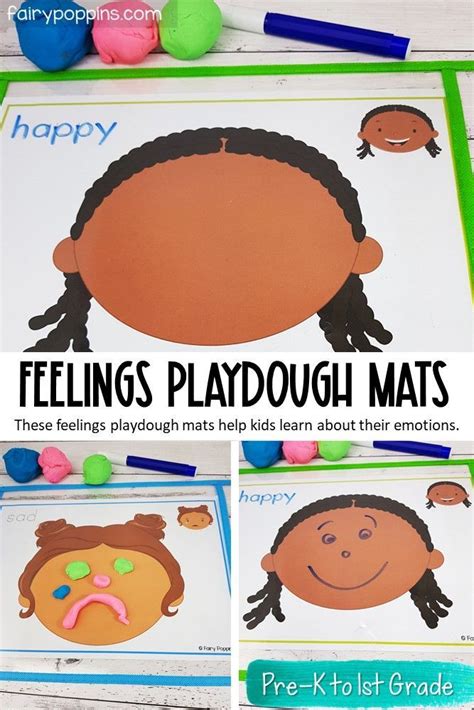 Feelings Playdough Mats For Kids In 2021 Emotions Preschool Feelings