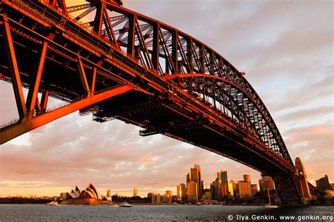 Harbour Bridge At Sunset From Luna Park Sydney New South Wales