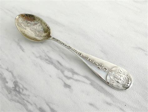 Sterling Silver Seattle Wa Souvenir Spoon 1930s Chief Seattle Fancy