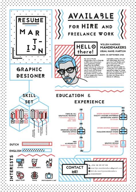Sample resume for a graphic designer. 43 Modern Resume Templates - Guru - Job Search Inspiration
