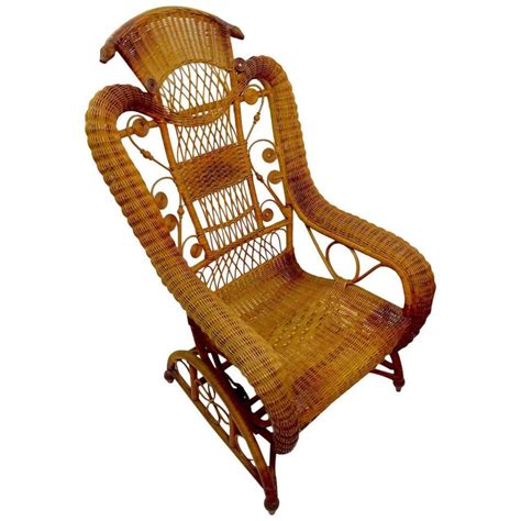 Ornate Victorian Antique Wicker Chair And Rocker For Sale At 1stdibs