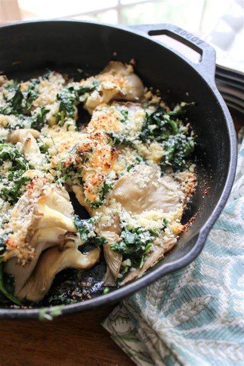 If you can't find it, use fettuccine. Oyster Mushrooms Rockafeller | Recipe (With images ...