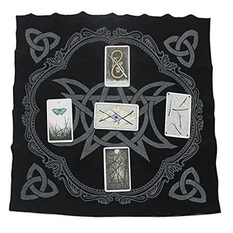 Altar Cloth High Grade Thick Velvet Fabric Triple Moon Pentagram Tarot