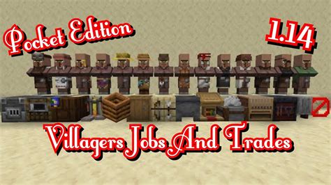 All Villagers Jobs And Trades Minecraft Youtube
