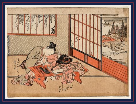 Kisaragi Kisaragi The Second Month 1772 Or 1773 Drawing By Koryusai