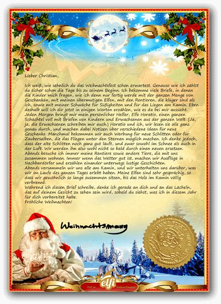 Der weihnachtsmann gehört zum weihnachtszauber. Brief An Den Weihnachtsmann Vorlage - etsy bild