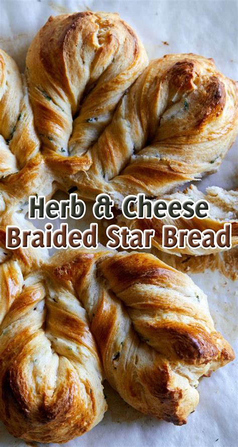 Herb And Cheese Braided Star Bread