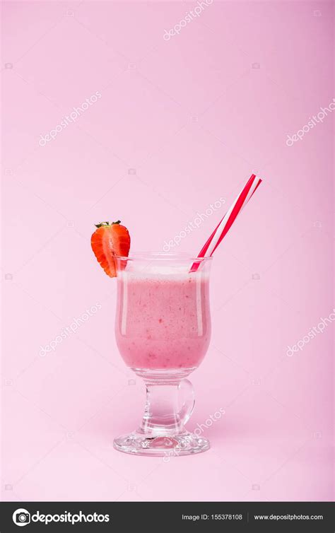 Delicious Strawberry Milkshake — Stock Photo © Igortishenko 155378108