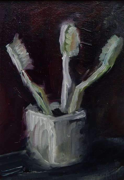 Toothbrushes Small Still Life Framed Painting Oil Painting By Vita