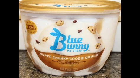 Blue Bunny Ice Cream Super Chunky Cookie Dough Review Youtube