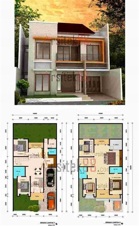 29 Denah Desain Rumah Minimalis 2 Lantai Sederhana Rumah Desain 2023