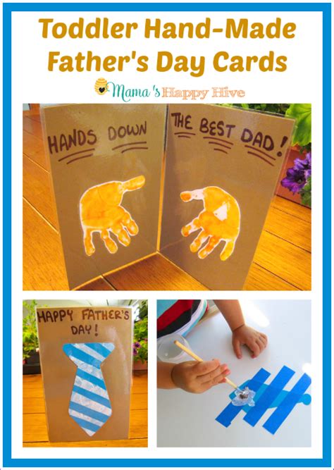 Toddler Hand Made Fathers Day Cards Mamas Happy Hive